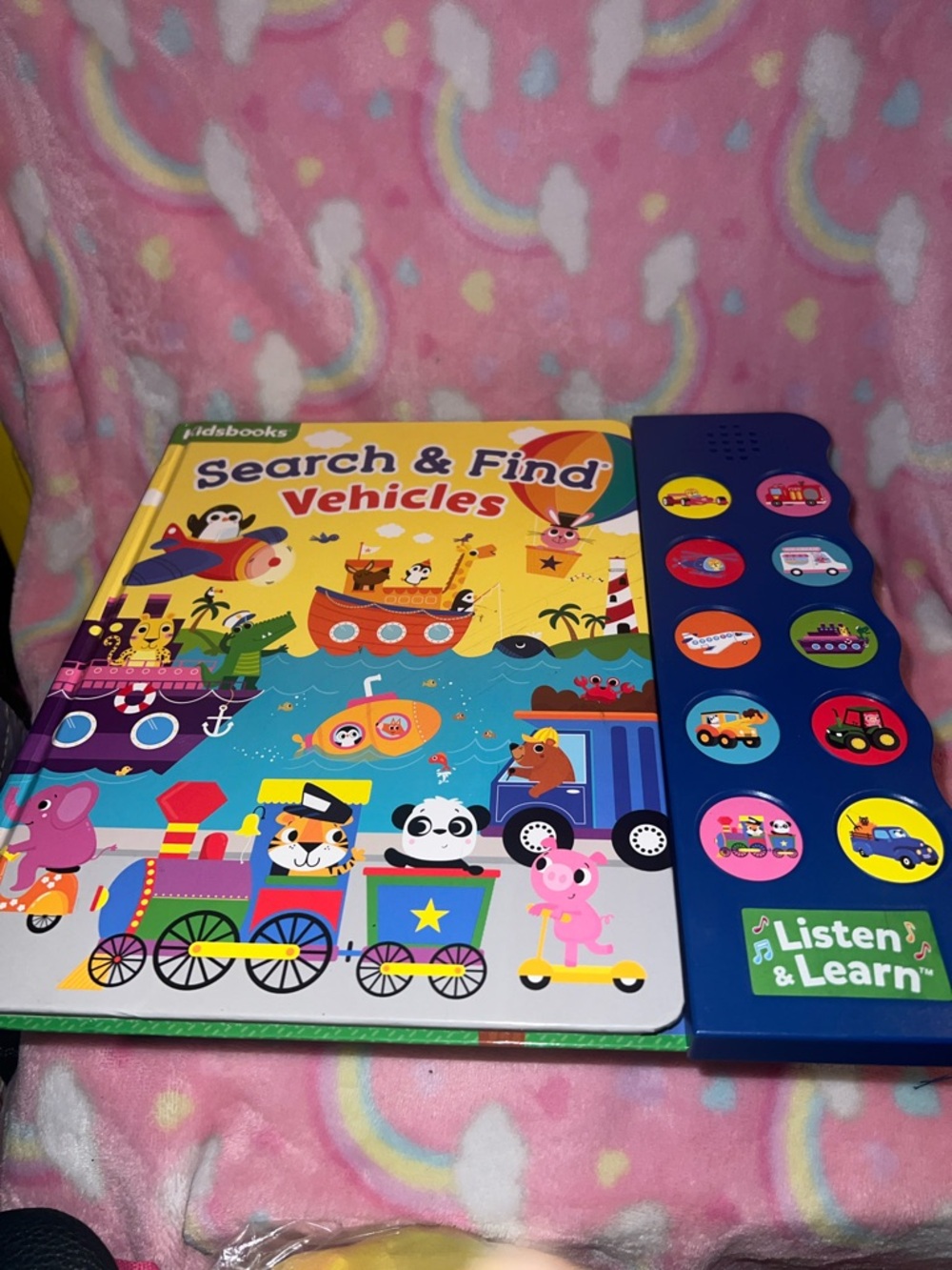 Search & Find Vehicles Sound Book - Blue